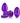 Cheeky Charms - Rechargeable Vibrating Metal Butt Plug With Remote Control - Purple - Medium