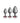 Cheeky Charms - Metal Butt Plug Gunmetal - Heart Dark Red - Anal Trainer Kit