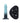 Duo Semi-Realistic Dildo With Harness - Turquoise/black