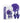 NIXIE Metal Butt Plug Set Pom Pom and Jewel-Inlaid Metallic Purple