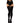 Raw Edge Opaque Thigh High Stockings Black O/s