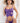 3pc Sheer Lace Garter Bustier W/ Thong Purple Luxe