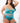 3pc Sultry Cami Babydoll Set Blue Curacao Q/s