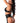 Liquid Onyx Halter Bra Waist Cincher & Panty Set Black L/xl
