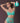 Caribbean Crush Bra & Garter Thong Set Aqua Glow L/xl