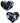 Pastease Splatter Holographic Heart Black/silver