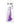 King Cock Clear 8in W/ Balls Purple