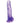 King Cock Clear 8in W/ Balls Purple