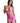 Strapless Fishnet Mini Dress Pink