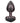 Jewel Small Black Diamond Heart Plug