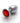 Round Gem Butt Plug Medium Silver Ruby Red