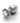 Round Gem Butt Plug Medium Silver Diamond