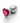 Heart Gem Butt Plug Small Silver Rubellite Pink