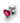 Heart Gem Butt Plug Medium Silver Rubellite Pink