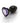 Heart Gem Butt Plug Small Gunmetal Amethyst