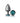 Cheeky Charms Round Teal Large Gunmetal Butt Plug