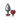 Cheeky Charms Heart Deep Red Large Gunmetal Butt Plug