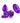 Cheeky Charms Vibrating Metal Plug Purple Small W/ Remote