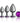 Cheeky Charms Metal Plug Kit Gunmetal Round Deep Purple