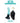 Duo Silicone Dildo (non Vibrating) With Harness Turquoise/black
