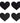 Peekaboo Pasties Classic Black Hearts