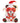 Ms Holiday Bondage Bear Keychain White