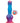 Alien Nation Glo-Spot Silicone Glow In The Dark Vibrating Dildo - Blue/Pink