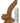 All American Mini Whoppers Vibrating Curved Dildo with Balls Latin - Caramel - 5in