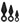 Anal Adventures Platinum Silicone Loop Plug Kit - Black - Set Of 3