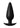 Anal Fantasy Elite Collection Small Weighted Silicone Plug Waterproof - Black - Small - 4.1in/4.4oz