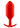 B-Vibe Snug Plug 6 Silicone Weighted Anal Plug - Red