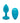 B-Vibe Vibrating Jewel Plug Rechargeable Silicone Anal Plug with Remote - Teal - Medium/Small