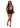 Barely Bare Halter Teddy and Skirt - Black - Plus Size/Queen