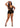 Barely Bare Tie-Back Baby Doll Teddy and Thong - Black - Plus Size/Queen