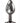 Black Gem Anal Plug - Black/Metal - Small
