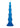 Blue Line Anal Beads with Suction Cup - Blue - 6.75in