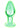 Booty Sparks Glow In The Dark Glass Anal Plug - Clear/Glow In The Dark - Large