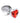 Booty Sparks Red Heart Gem Glass Anal Plug - Clear/Red - Large