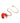 Charmed 10x Vibrating Silicone Heart Necklace Rechargeable Stimulator - Red/Rose Gold