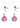 Charmed Silicone Light-Up Nipple Clamps - Pink