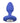 Cheeky Gems Rechargeable Silicone Vibrating Probe - Blue - Small