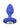 Cheeky Gems Rechargeable Silicone Vibrating Probe - Blue - Medium