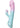 Cotton Candy Jawbreaker Rechargeable Silicone Vibrator with Clitoral Stimulator - Aqua/Blue/Fuschia/Pink