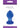 Crystal Premium Glass Butt Plug - Blue - Small