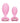 First Time Crystal Booty Duo Silicone Anal Plug - Pink - 2 Pack