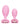 First Time Crystal Booty Duo Silicone Anal Plug - Pink - 2 Pack