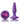 Glams Mini Silicone Butt Plug - Purple/Purple Gem - Small