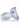 Glowhole 1 Light Up Hollow Silicone Buttplug - Clear/Cool Ice - Small