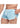 Goal Line Side Split Mesh Booty Shorts - Blue - Large/XLarge