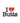 I Love Butts Enamel Pin - Black/Red/White